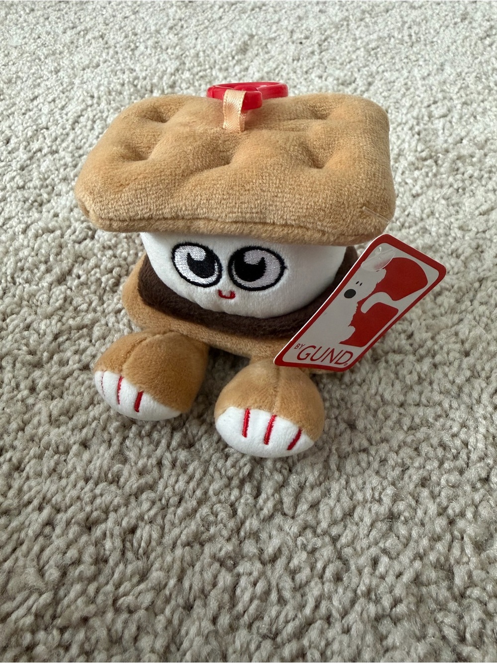 GUND S’mores Plush Bag Clip Keychain NWT Cute Kawaii Stuffed Toy